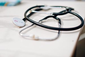 ID: stethoscope on a desk