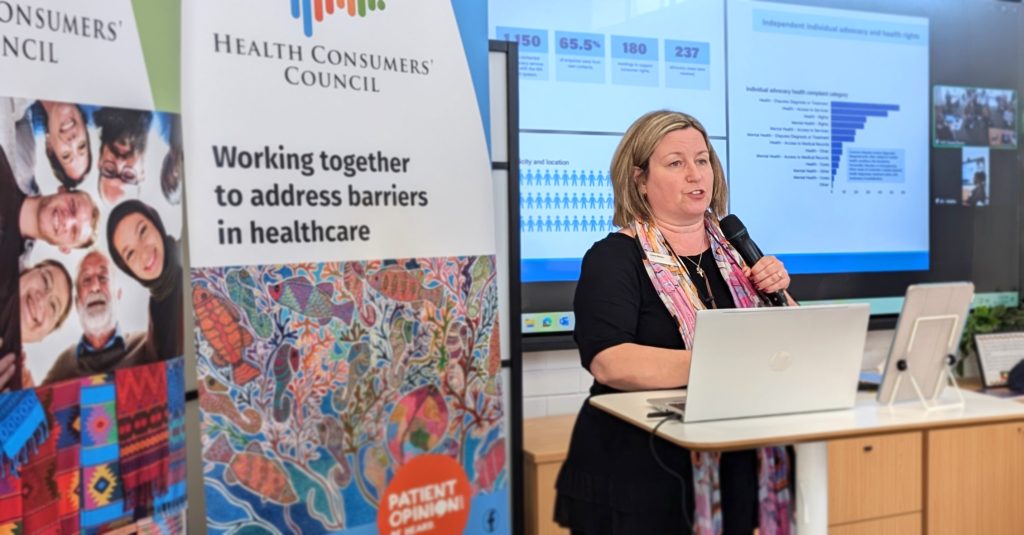 Clare Mullen speaks about the Healthcare Consumers' Council